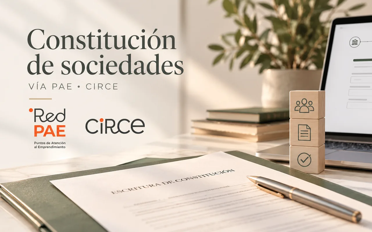 Constitución de sociedades por la Red PAE y CIRCE
